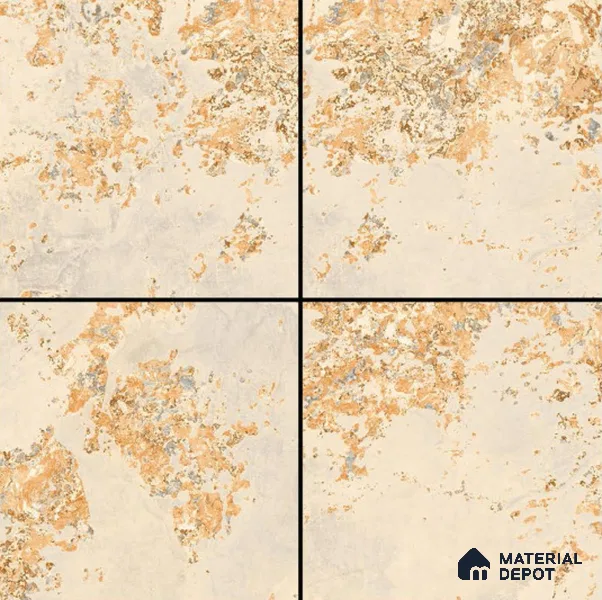Punch Tile TL 04808 B Rustique Elegance Rustic Beige 16 x 16 inch Vitrified Matte Finish - 12 mm | Suitable for Parking, Terrace, Balcony, Courtyard | Heavy Duty Digital Anti Skid Parking Floor | Pattern Alignment May Vary | 2-3 mm Spacer is Mandatory (Sample)