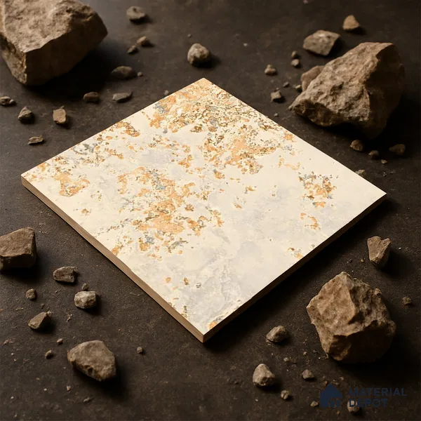 Punch Tile TL 04808 B Rustique Elegance Rustic Beige 16 x 16 inch Vitrified Matte Finish - 12 mm | Suitable for Parking, Terrace, Balcony, Courtyard | Heavy Duty Digital Anti Skid Parking Floor | Pattern Alignment May Vary | 2-3 mm Spacer is Mandatory (Sample)