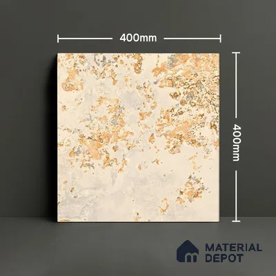 Punch Tile TL 04808 B Rustique Elegance Rustic Beige 16 x 16 inch Vitrified Matte Finish - 12 mm | Suitable for Parking, Terrace, Balcony, Courtyard | Heavy Duty Digital Anti Skid Parking Floor | Pattern Alignment May Vary | 2-3 mm Spacer is Mandatory (Sample)