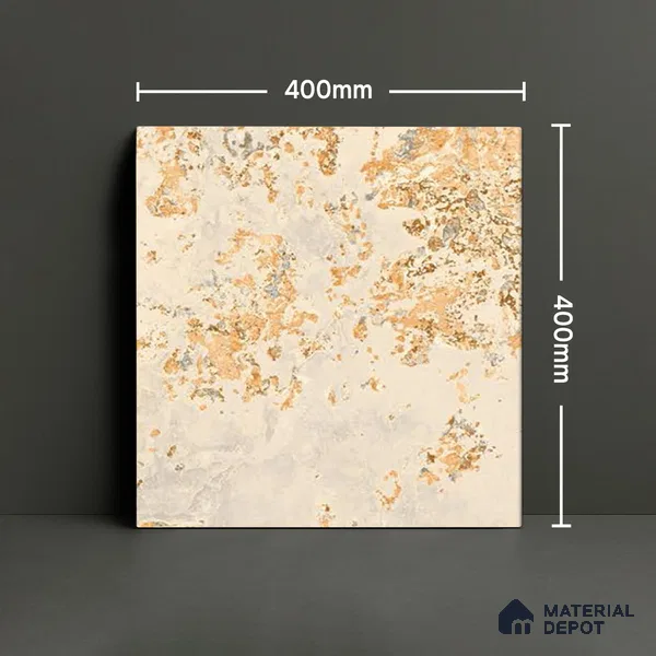 Punch Tile TL 04808 B Rustique Elegance Rustic Beige 16 x 16 inch Vitrified Matte Finish - 12 mm | Suitable for Parking, Terrace, Balcony, Courtyard | Heavy Duty Digital Anti Skid Parking Floor | Pattern Alignment May Vary | 2-3 mm Spacer is Mandatory (Sample)