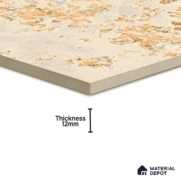 Punch Tile TL 04808 B Rustique Elegance Rustic Beige 16 x 16 inch Vitrified Matte Finish - 12 mm | Suitable for Parking, Terrace, Balcony, Courtyard | Heavy Duty Digital Anti Skid Parking Floor | Pattern Alignment May Vary | 2-3 mm Spacer is Mandatory (Sample)