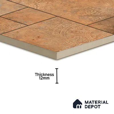 Parking Moroccan Floor Tile TL 04783 B Earthen Slate Sunset Clay 16 x 16 inch Vitrified Anti Skid Matte Finish - 12 mm | Suitable for Parking, Terrace, Balcony, Courtyard | Pattern Alignment May Vary | 2-3 mm Spacer is Mandatory (Sample)
