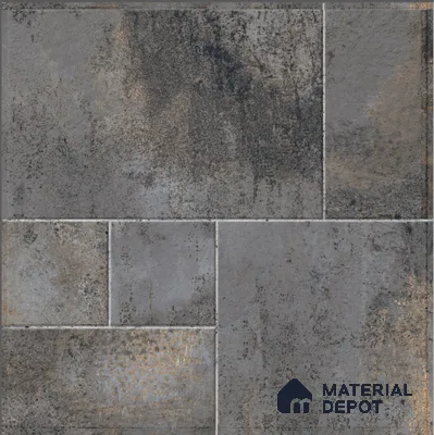 Rustic Floor Tile TL 04783 D Earthen Slate Oxide Brown 16 x 16 inch Vitrified Anti Skid Matte Finish - 12 mm | Suitable for Parking, Terrace, Balcony, Courtyard | Pattern Alignment May Vary | 2-3 mm Spacer is Mandatory (Sample)