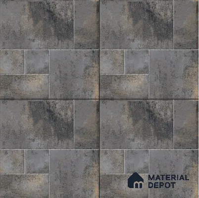 Rustic Floor Tile TL 04783 D Earthen Slate Oxide Brown 16 x 16 inch Vitrified Anti Skid Matte Finish - 12 mm | Suitable for Parking, Terrace, Balcony, Courtyard | Pattern Alignment May Vary | 2-3 mm Spacer is Mandatory (Sample)