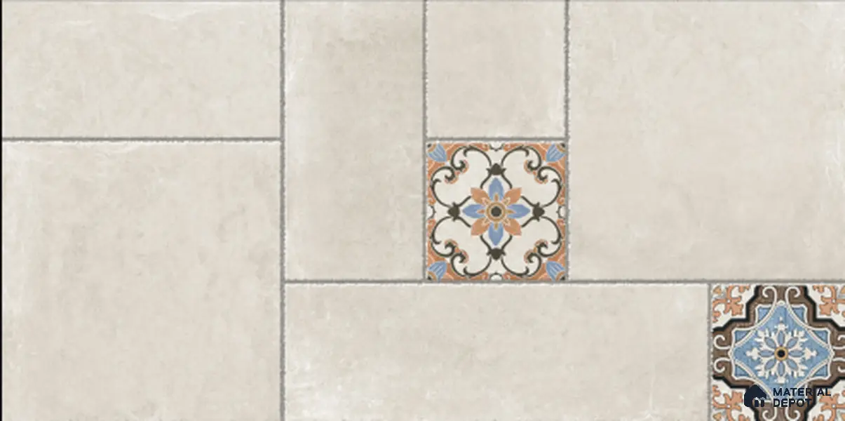Punch Floor & Wall Tile TL 06270 B Slateon Zamora Ivory 4 ft x 2 ft Vitrified Punch Finish - 9 mm | Suitable for Living Room, Bedroom, Kitchen