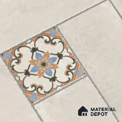 Punch Floor & Wall Tile TL 06270 B Slateon Zamora Ivory 4 ft x 2 ft Vitrified Punch Finish - 9 mm | Suitable for Living Room, Bedroom, Kitchen