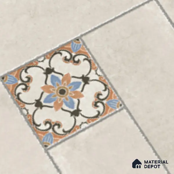 Punch Floor & Wall Tile TL 06270 B Slateon Zamora Ivory 4 ft x 2 ft Vitrified Punch Finish - 9 mm | Suitable for Living Room, Bedroom, Kitchen
