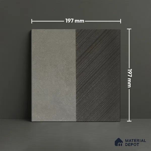 Punch Wall & Floor Handmade Tile TL 05881 B Pattern 2 Muted Geometry 197 mm x 197 mm Vitrified - 9 mm | Random Mix Patterns | Suitable For Living Room, Bedroom, Kitchen