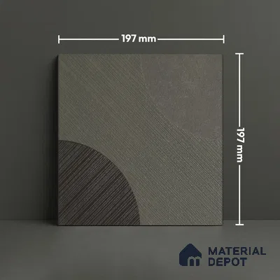 Punch Wall & Floor Handmade Tile TL 05881 Pattern 1 Subtle Geometry 197 mm x 197 mm Vitrified - 9 mm | Random Mix Patterns | Suitable For Living Room, Bedroom, Kitchen