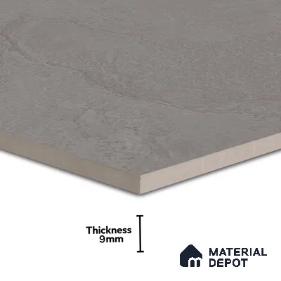 Punch Wall Tile TL 06268 C Colossus Graphite Monolith 4 ft x 2 ft Vitrified Punch Finish - 9 mm (Random Design 4) | Suitable for Living Room, Bedroom, Bathroom & Kitchen