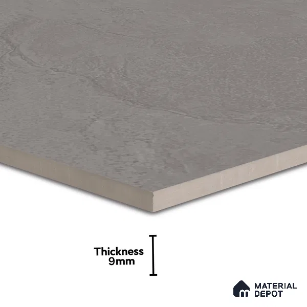 Punch Wall Tile TL 06268 C Colossus Graphite Monolith 4 ft x 2 ft Vitrified Punch Finish - 9 mm (Random Design 4) | Suitable for Living Room, Bedroom, Bathroom & Kitchen