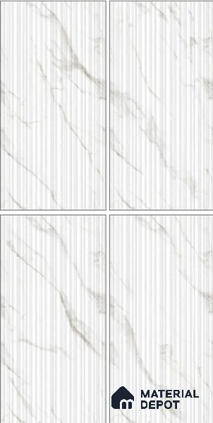 Punch Wall Tile TL 06269 Zenith Carolina Elegance 4 ft x 2 ft Vitrified Punch Finish - 9 mm (Random Design 4) | Suitable for Living Room, Bedroom, Bathroom & Kitchen