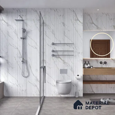 Punch Wall Tile TL 06269 Zenith Carolina Elegance 4 ft x 2 ft Vitrified Punch Finish - 9 mm (Random Design 4) | Suitable for Living Room, Bedroom, Bathroom & Kitchen