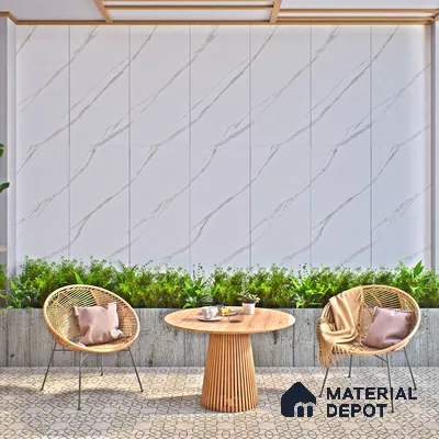 Punch Wall Tile TL 06269 Zenith Carolina Elegance 4 ft x 2 ft Vitrified Punch Finish - 9 mm (Random Design 4) | Suitable for Living Room, Bedroom, Bathroom & Kitchen
