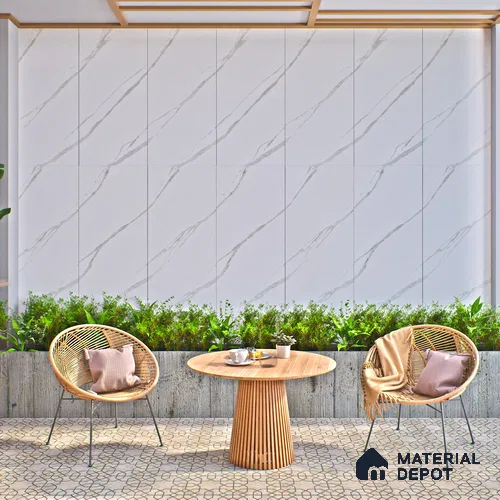 Punch Wall Tile TL 06269 Zenith Carolina Elegance 4 ft x 2 ft Vitrified Punch Finish - 9 mm (Random Design 4) | Suitable for Living Room, Bedroom, Bathroom & Kitchen
