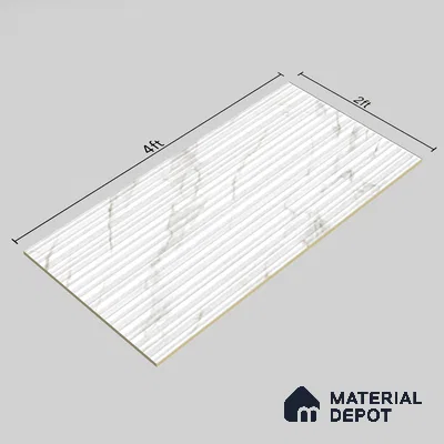 Punch Wall Tile TL 06269 Zenith Carolina Elegance 4 ft x 2 ft Vitrified Punch Finish - 9 mm (Random Design 4) | Suitable for Living Room, Bedroom, Bathroom & Kitchen