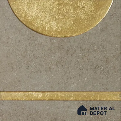 Punch Wall Handmade Tile TL 05874 Golden Apex 148 mm x 148 mm Vitrified - 9 mm | Random Mix Patterns | Suitable For Living Room, Bedroom, Kitchen