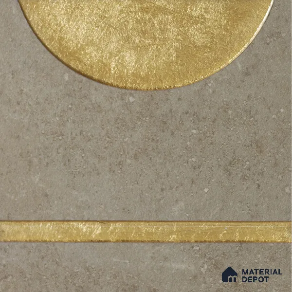 Punch Wall Handmade Tile TL 05874 Golden Apex 148 mm x 148 mm Vitrified - 9 mm | Random Mix Patterns | Suitable For Living Room, Bedroom, Kitchen