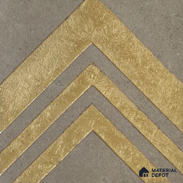 Punch Wall Handmade Tile TL 05874 Golden Apex 148 mm x 148 mm Vitrified - 9 mm | Random Mix Patterns | Suitable For Living Room, Bedroom, Kitchen