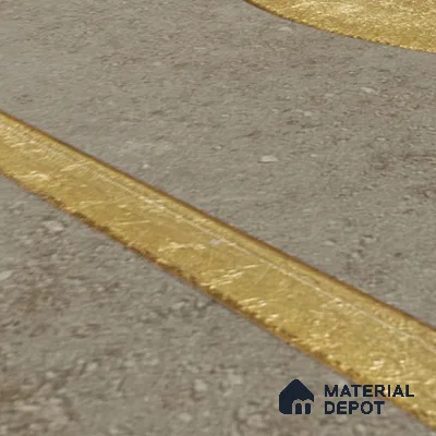 Punch Wall Handmade Tile TL 05874 Golden Apex 148 mm x 148 mm Vitrified - 9 mm | Random Mix Patterns | Suitable For Living Room, Bedroom, Kitchen