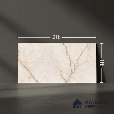 Marble Wall Tile TL 05990 B 6060 D Dark 2 ft x 1 ft Ceramic Matte Finish - 7.5 mm | Suitable For Kitchen, Bathroom (Sample)
