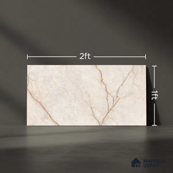 Marble Wall Tile TL 05990 B 6060 D Dark 2 ft x 1 ft Ceramic Matte Finish - 7.5 mm | Suitable For Kitchen, Bathroom (Sample)