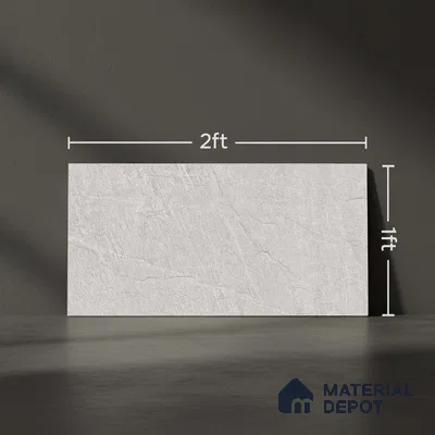 Stone Wall Tile TL 05991 B 6069 D Dark 2 ft x 1 ft Ceramic Matte Finish - 7.5 mm | Suitable For Kitchen, Bathroom (Sample)