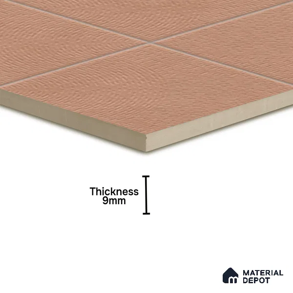 Punch Wall & Floor Tile TL 05633 B Tones Circlet Bhama 1 ft x 1 ft Ceramic Glossy Finish - 9 mm | Suitable for Living Room, Bedroom, Kitchen, Bathroom