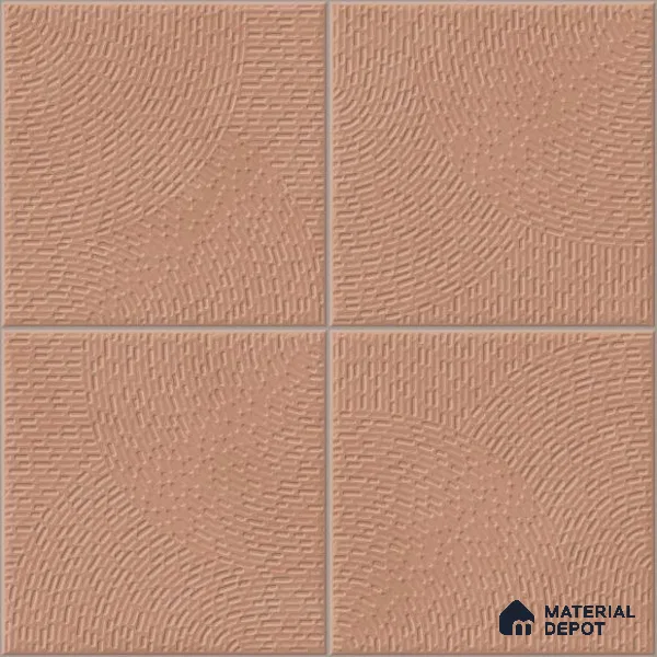 Punch Wall & Floor Tile TL 05633 B Tones Circlet Bhama 1 ft x 1 ft Ceramic Glossy Finish - 9 mm | Suitable for Living Room, Bedroom, Kitchen, Bathroom
