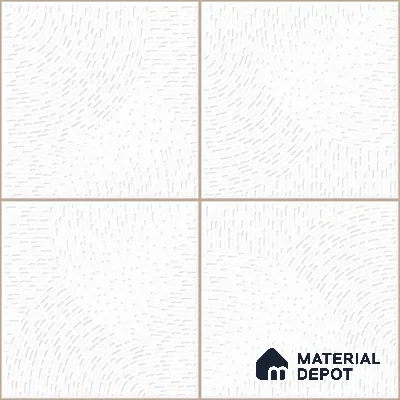 Punch Wall & Floor Tile TL 05633 C Tones Circlet Bianco 1 ft x 1 ft Ceramic Glossy Finish - 9 mm | Suitable for Living Room, Bedroom, Kitchen, Bathroom (Sample)