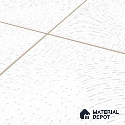 Punch Wall & Floor Tile TL 05633 C Tones Circlet Bianco 1 ft x 1 ft Ceramic Glossy Finish - 9 mm | Suitable for Living Room, Bedroom, Kitchen, Bathroom (Sample)