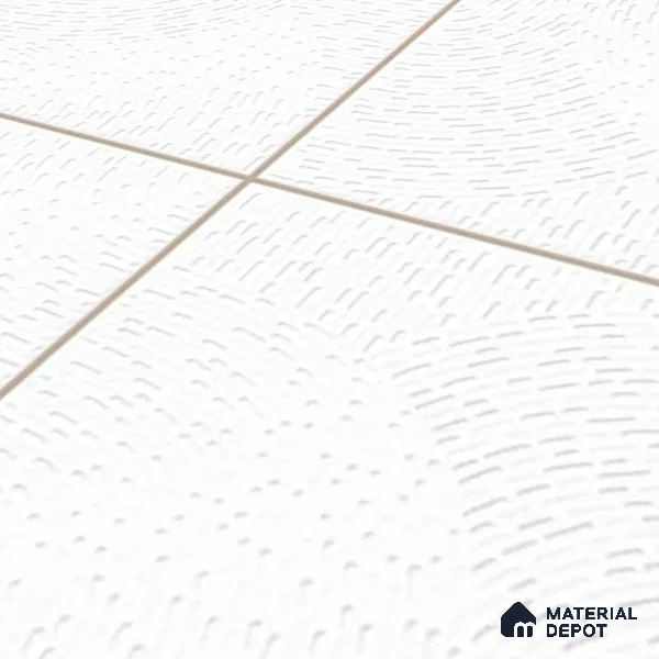 Punch Wall & Floor Tile TL 05633 C Tones Circlet Bianco 1 ft x 1 ft Ceramic Glossy Finish - 9 mm | Suitable for Living Room, Bedroom, Kitchen, Bathroom (Sample)