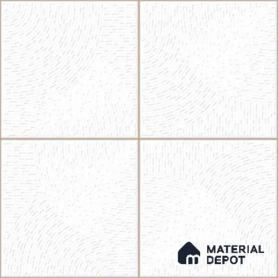 Punch Wall & Floor Tile TL 05633 C Tones Circlet Bianco 1 ft x 1 ft Ceramic Glossy Finish - 9 mm | Suitable for Living Room, Bedroom, Kitchen, Bathroom
