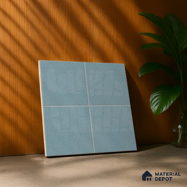 Punch Wall & Floor Tile TL 05633 D Tones Circlet Dusk 1 ft x 1 ft Ceramic Glossy Finish - 9 mm | Suitable for Living Room, Bedroom, Kitchen, Bathroom (Sample)