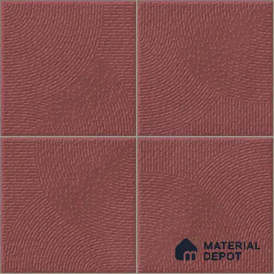 Punch Wall & Floor Tile TL 05633 E Tones Circlet Grape 1 ft x 1 ft Ceramic Glossy Finish - 9 mm | Suitable for Living Room, Bedroom, Kitchen, Bathroom