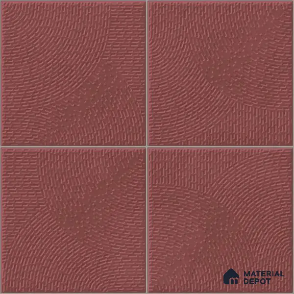 Punch Wall & Floor Tile TL 05633 E Tones Circlet Grape 1 ft x 1 ft Ceramic Glossy Finish - 9 mm | Suitable for Living Room, Bedroom, Kitchen, Bathroom