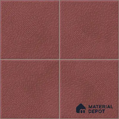 Punch Wall & Floor Tile TL 05633 E Tones Circlet Grape 1 ft x 1 ft Ceramic Glossy Finish - 9 mm | Suitable for Living Room, Bedroom, Kitchen, Bathroom