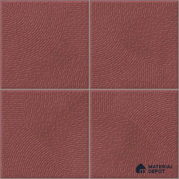Punch Wall & Floor Tile TL 05633 E Tones Circlet Grape 1 ft x 1 ft Ceramic Glossy Finish - 9 mm | Suitable for Living Room, Bedroom, Kitchen, Bathroom