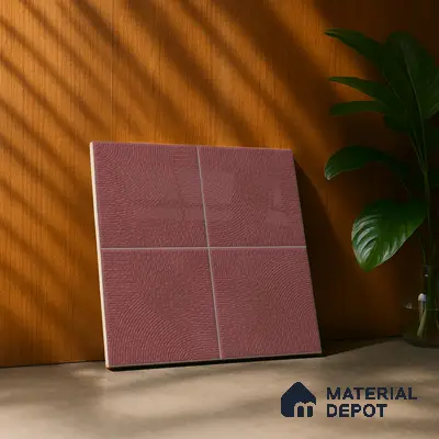 Punch Wall & Floor Tile TL 05633 E Tones Circlet Grape 1 ft x 1 ft Ceramic Glossy Finish - 9 mm | Suitable for Living Room, Bedroom, Kitchen, Bathroom