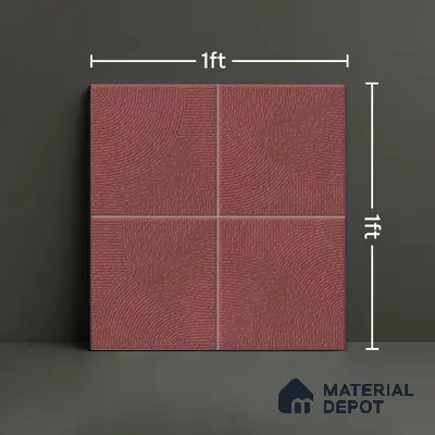 Punch Wall & Floor Tile TL 05633 E Tones Circlet Grape 1 ft x 1 ft Ceramic Glossy Finish - 9 mm | Suitable for Living Room, Bedroom, Kitchen, Bathroom