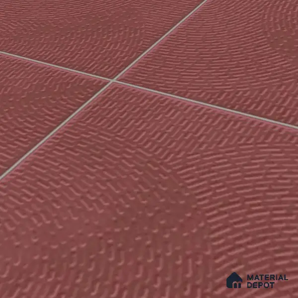 Punch Wall & Floor Tile TL 05633 E Tones Circlet Grape 1 ft x 1 ft Ceramic Glossy Finish - 9 mm | Suitable for Living Room, Bedroom, Kitchen, Bathroom