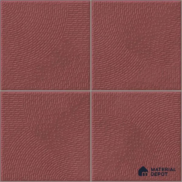 Punch Wall & Floor Tile TL 05633 E Tones Circlet Grape 1 ft x 1 ft Ceramic Glossy Finish - 9 mm | Suitable for Living Room, Bedroom, Kitchen, Bathroom