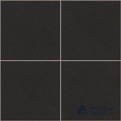 Punch Wall & Floor Tile TL 05633 F Tones Circlet Black 1 ft x 1 ft Ceramic Glossy Finish - 9 mm | Suitable for Living Room, Bedroom, Kitchen, Bathroom