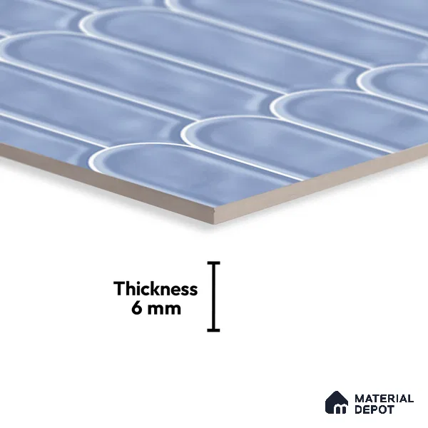 Budget Friendly Faux Subway Wall Tile Value For Money TL 00628 B 18 x 12 inch - Ceramic Glossy Finish -6 mm | Suitable for Kitchen & Bathroom