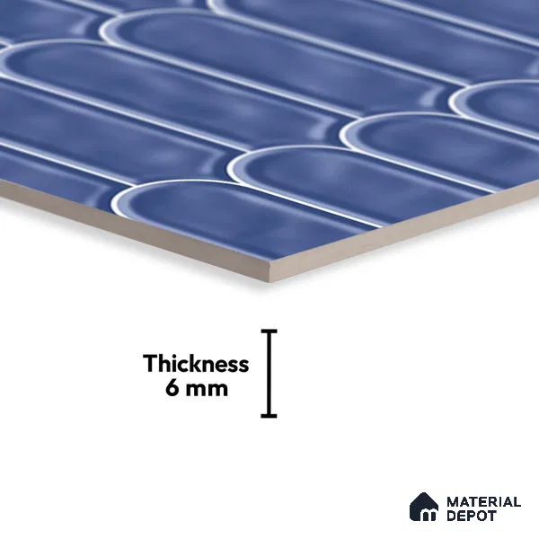 Budget Friendly Faux Subway Wall Tile Value For Money TL 00628 D 18 x 12 inch - Ceramic Glossy Finish -6 mm | Suitable for Kitchen & Bathroom