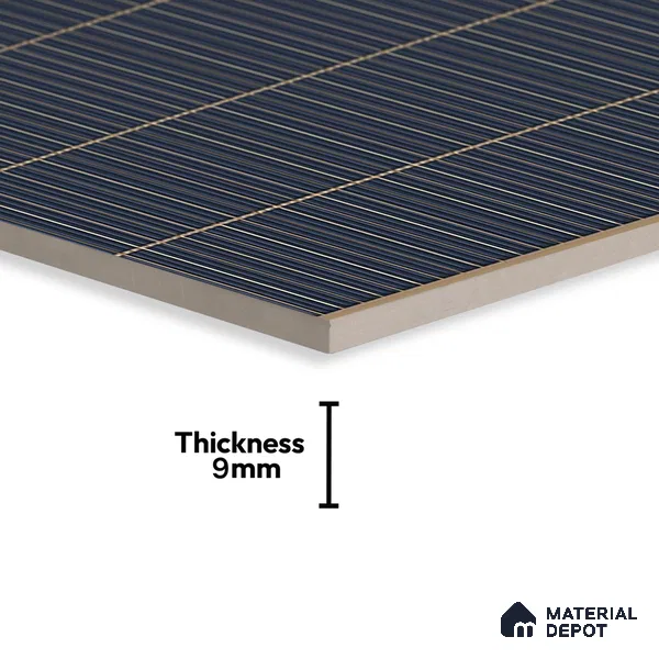 Faux Subway Wall Tile TL 06499 C Kitkat Cobalt Blue 4 ft x 2 ft Vitrified Glossy Finish - 9 mm | Suitable for Kitchen, Bathroom & Dining Area (Sample)