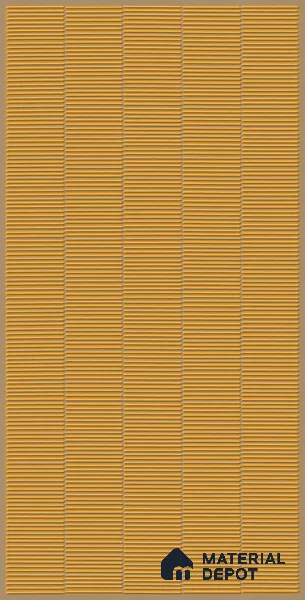 Faux Subway Wall Tile TL 06499 E Kitkat Yellow 4 ft x 2 ft Vitrified Glossy Finish - 9 mm | Suitable for Kitchen, Bathroom & Dining Area