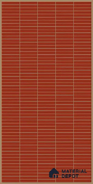 Faux Subway Wall Tile TL 06499 H Kitkat Red 4 ft x 2 ft Vitrified Glossy Finish - 9 mm | Suitable for Kitchen, Bathroom & Dining Area (Sample)