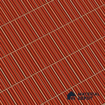 Faux Subway Wall Tile TL 06499 H Kitkat Red 4 ft x 2 ft Vitrified Glossy Finish - 9 mm | Suitable for Kitchen, Bathroom & Dining Area (Sample)