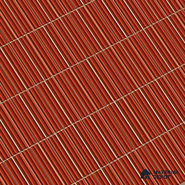 Faux Subway Wall Tile TL 06499 H Kitkat Red 4 ft x 2 ft Vitrified Glossy Finish - 9 mm | Suitable for Kitchen, Bathroom & Dining Area (Sample)